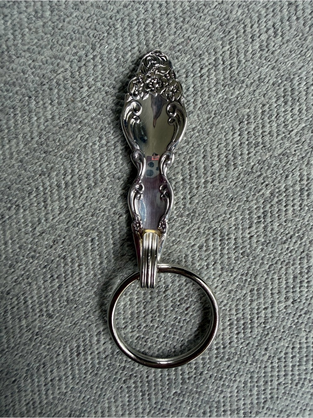 Silver Plated Spoon Keychain - Picture 4 of 5